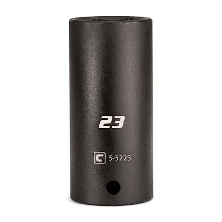 Capri Tools 1/2 in Drive 23 mm 6-Point Metric Deep Impact Socket CP55223